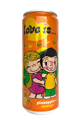 Напиток LOVE IS ананас и апельсин сильногазированный 330 мл
