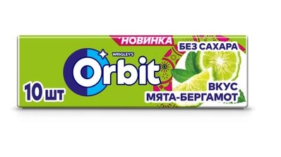 Жевательная резинка ORBIT мята-бергамот 13.6 г