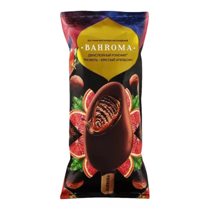 Мороженое BAHROMA "Трюфель &ndash; красный апельсин"  шоколадное 75 г 12%