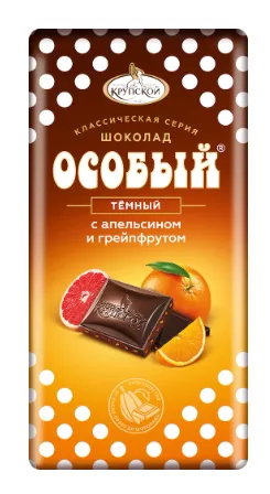 Шоколад КФ ИМ.КРУПСКОЙ "Особый" темный с апельсином и грейпфрутом 85 г