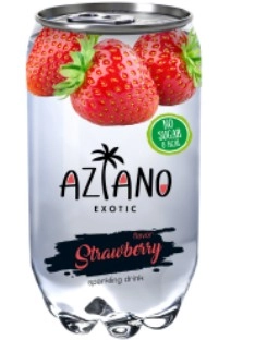 Напиток AZIANO "Strawberry exotic" газированный 350 мл