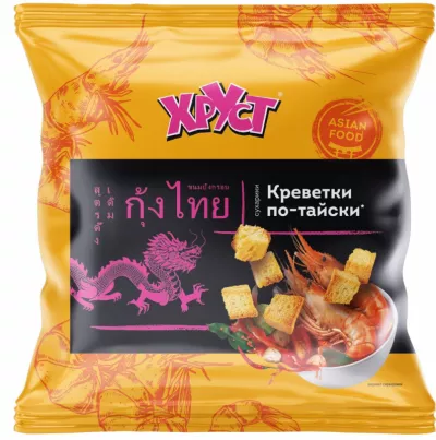Хруст сухарики пшеничные Креветка по-тайски 80гр