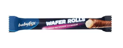 Конфеты BABYFOX "Wafer Rolls" с молочной начинкой 1.5 кг