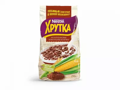 Колечки NESTLE ХРУТКА мультизлаковые шоколадные 210 г