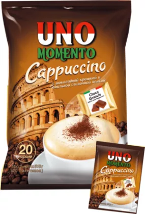 Кофейный напиток растворимый UNO MOMENTO Cappuccino с шоколадной крошкой 25 г