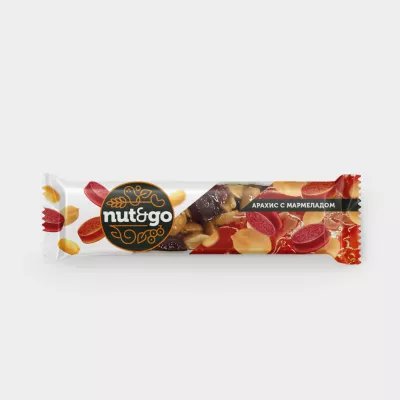 Батончик nut&go арахис и мармелад,глазированный