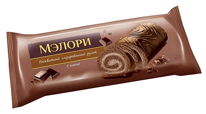 Рулет ЯШКИНО бисквитный глазированный с какао 200 г