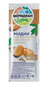 Мидии МЕРИДИАН в майонезно-горчичной заливке 150 г