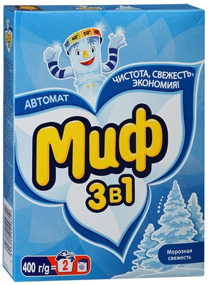 Порошок стиральный МИФ 3в1 &laquo;Морозная свежесть&raquo; для автоматической стирки 400 г