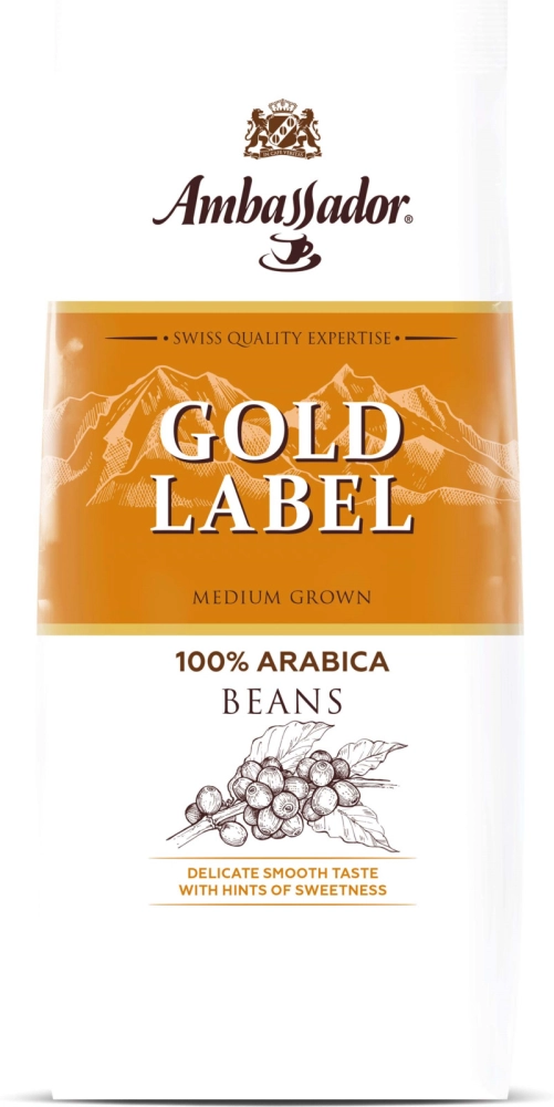 Кофе в зернах AMBASSADOR "Gold Label" 200 г