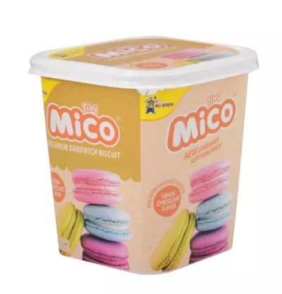 Печенье TINY MICO "Macaron Sandwich. Lemon Cheesecake" со вкусом лимонного чизкейка 88 г