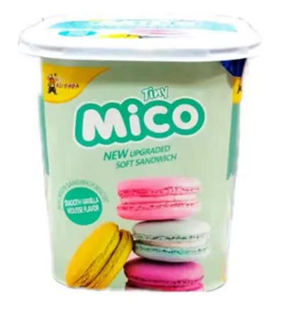 Печенье MICO "Macaron"  со вкусом мороженого матча 88 г