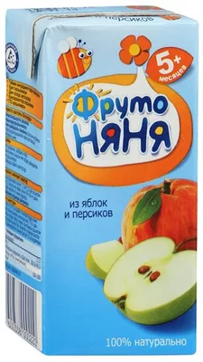 Сок ФРУТОНЯНЯ яблоко-персик 0.2 л