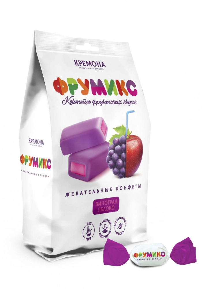 Конфеты жевательные ФРУМИКС виноград-яблоко 150 г