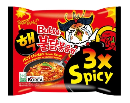 Лапша быстрого приготовления SAMYANG "Buldak 3x Spicy" острая со вкусом курицы 140 г