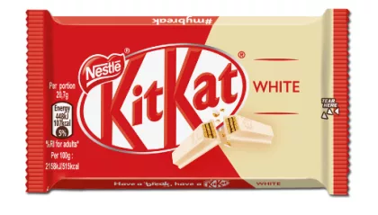 Батончик KITKAT в белом шоколаде 41.5 г Батончик KITKAT в белом шоколаде 41.5 г