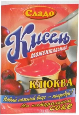 Кисель СЛАДО "Клюква" моментальный на натуральном соке 35 г