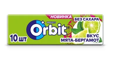 Жевательная резинка ORBIT мята-бергамот 13.6 г