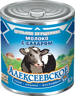 Молоко сгущенное АЛЕКСЕЕВСКОЕ цельное с сахаром 360 г 8,5%
