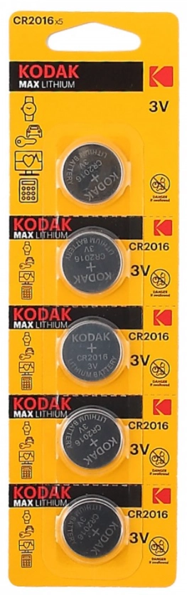 Батарейка KODAK Max Lithium CR2016 литиевая 1 шт.