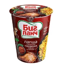 Лапша БИГ ЛАНЧ "Бургиньон" с говядиной и лесными грибами 65 г
