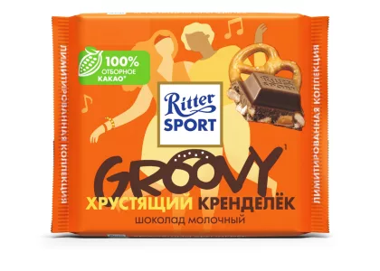 Шоколад RITTER SPORT "Хрустящий кренделёк" молочный 100 г