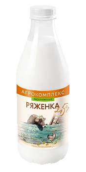 Ряженка АГРОКОМПЛЕКС 900 г 2,5%