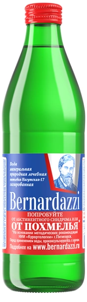 Вода минеральная BERNARDAZZI "Нагутская-56" газированная 0,45 л