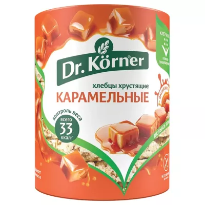 Хлебцы DR. KORNER карамельные кукурузно-рисовые 90 г
