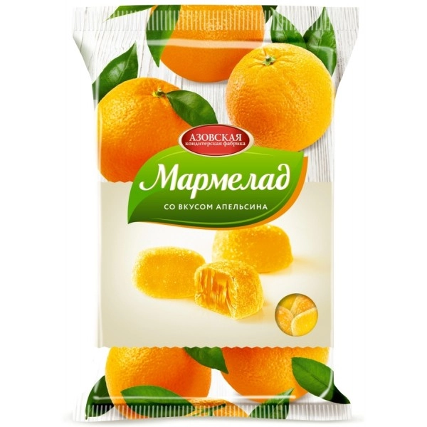 Мармелад АЗОВСКАЯ КОНДИТЕРСКАЯ ФАБРИКА со вкусом апельсина 300 г