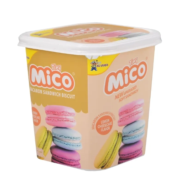 Печенье TINY MICO "Macaron Sandwich. Lemon Cheesecake" со вкусом лимонного чизкейка 88 г