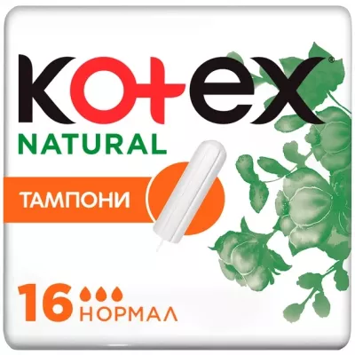 16ШТ ТАМПОНЫ KOTEX NATURAL NORMAL