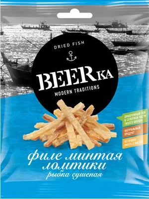 Минтай BEERKA сушеный ломтики филе 25 г