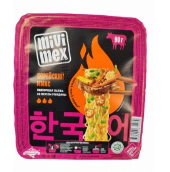 Лапша MIVIMEX "Корейский микс" пшеничная со вкусом говядины 90 г