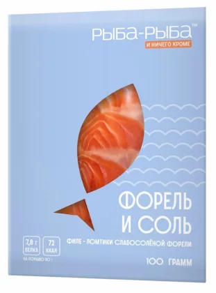 Форель РЫБА-РЫБА ломтики слабосоленая 100 г