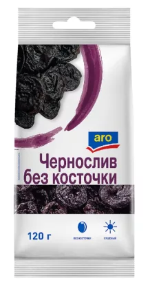 ЧЕРНОСЛИВ ARO СУШЕНЫЙ БЕЗ КОСТОЧКИ 120гр