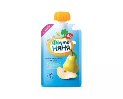ФрутоНяня Пюре груша 4+ мес. дой пак с дозат. 90г