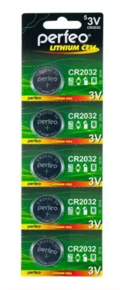 Элемент питания Perfeo Lithium Cell CR2032, 3В (упаковка 5шт)