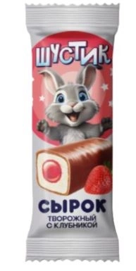 Сырок ШУСТИК клубничный глазированный 40 г 26%