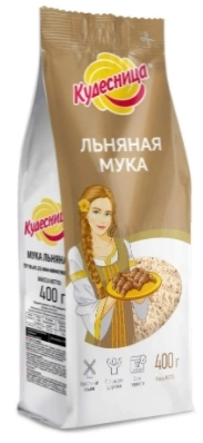 Мука КУДЕСНИЦА льняная полуобезжиренная 400 г