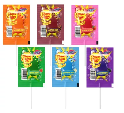 Карамель CHUPA CHUPS "Kick Pops" с фруктовым соком микс вкусов 9 г