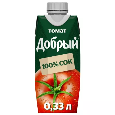 Сок ДОБРЫЙ томатный с сахаром и солью 330 мл