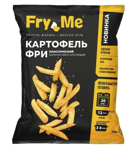 Картофель FRY ME "Фри Классический" 9х9 мм 700 г