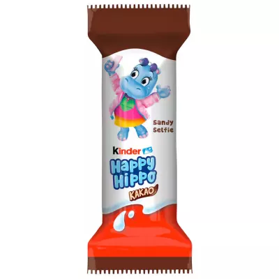 Батончик KINDER "Happy Hippo" вафельный с какао 21 г