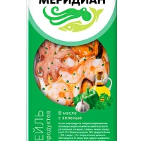 Коктейль из морепродуктов МЕРИДИАН с зеленью  в масле 200 г