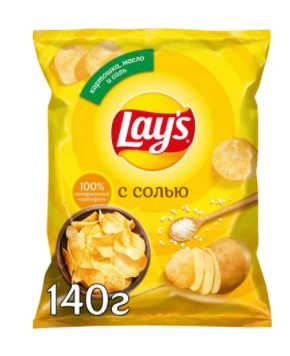 Чипсы LAY'S из натурального картофеля с солью 140 г