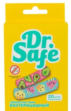 Лейкопластырь (набор) DR.SAFE "Food" бактерицидный детский упаковка 20