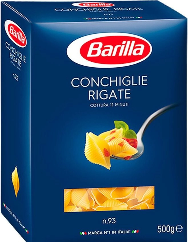 Макароны BARILLA "Conchiglie rigate" ракушки 500 г