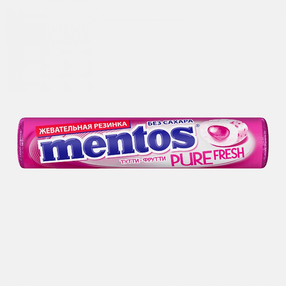 Жевательная резинка MENTOS "Pure fresh" тутти-фрутти 15,5 г