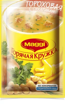 Суп MAGGI "Горячая кружка" гороховый с сухариками 19 г